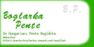 boglarka pente business card